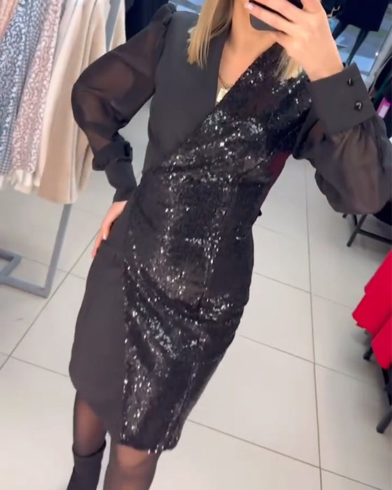 Kjole Temperament Paljett Mote