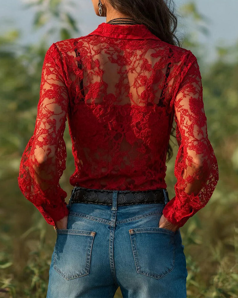 Krage-Skjorte I Enfarge Med Lange Ermer