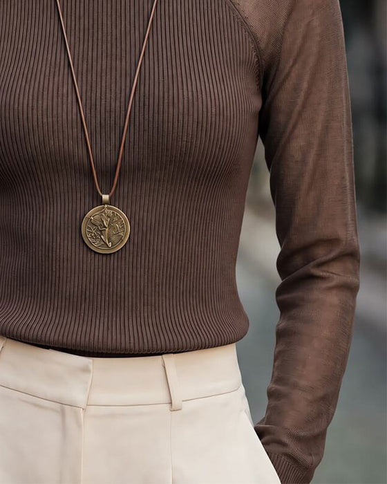 Topp Halv Turtleneck Raglan
