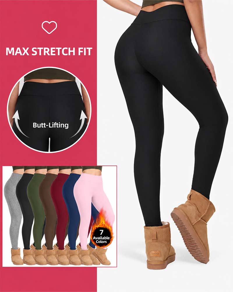 Vinter Tykke Høy Midje Varme Leggings Yogabukser