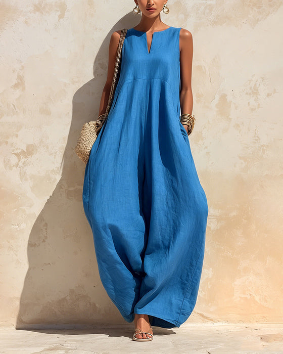 Jumpsuit Liten V-Hals Vide