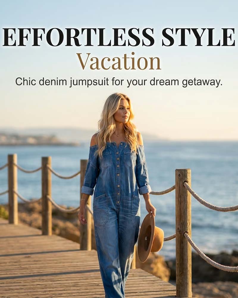 Jumpsuit Spagettistropp Kald Skulder Vida Ben Denim