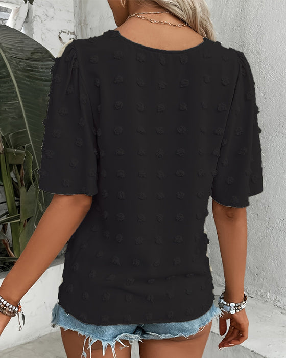 Bluse Sammenføyd Jacquard Rysjeerme