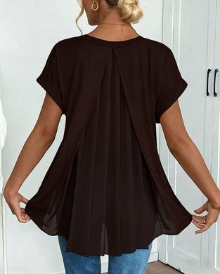 T-Skjorte Kortermet Ensfarget Lappeteppe-Design