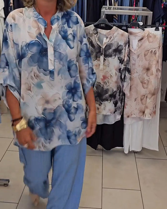 Bluse Akvarell Blomstret Casual