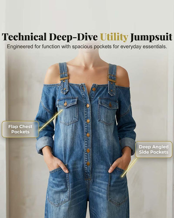 Jumpsuit Spagettistropp Kald Skulder Vida Ben Denim