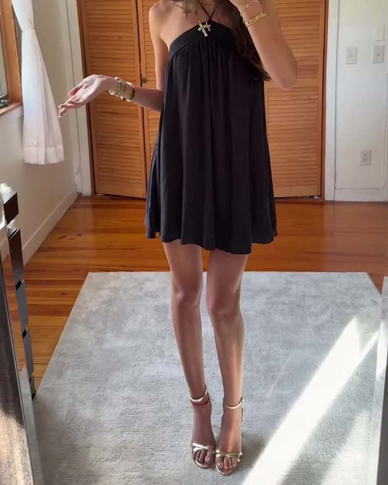 Babydoll Klær Halterneck Stropp