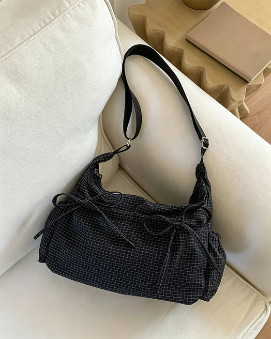 Veske Sløyfe Rutet Crossbody