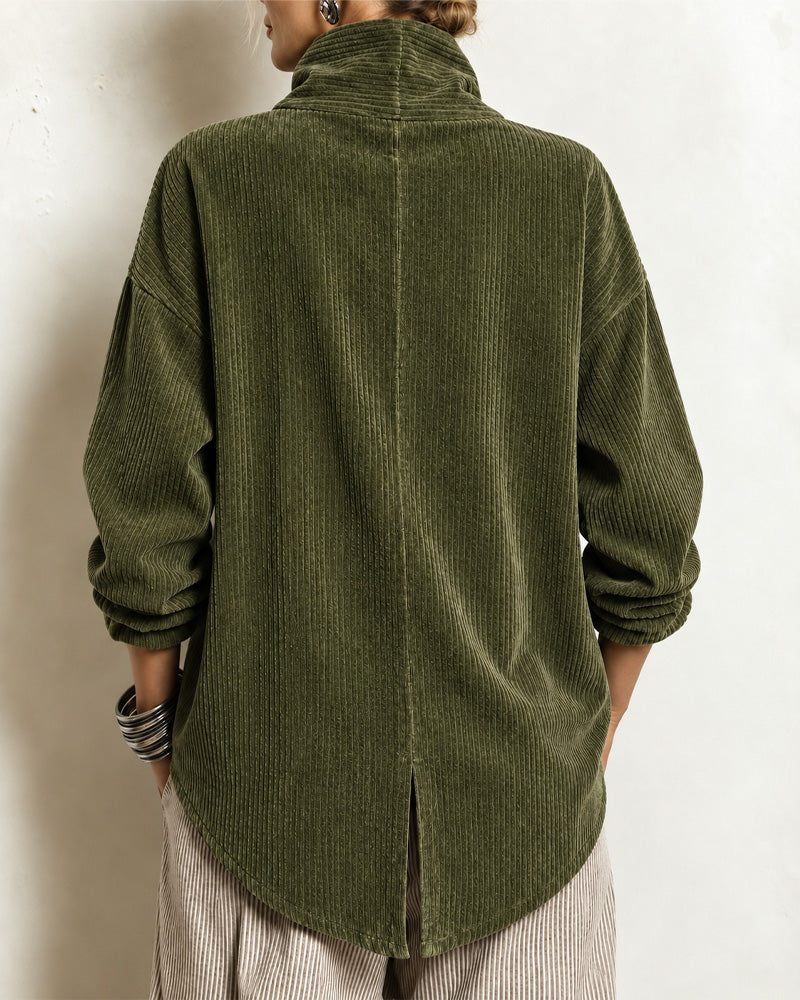 Kåpe Turtleneck Knapp Løs