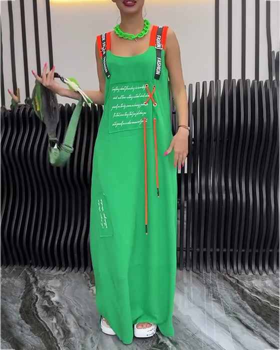 Kjole Ermeløs Personlig Bokstavtrykk