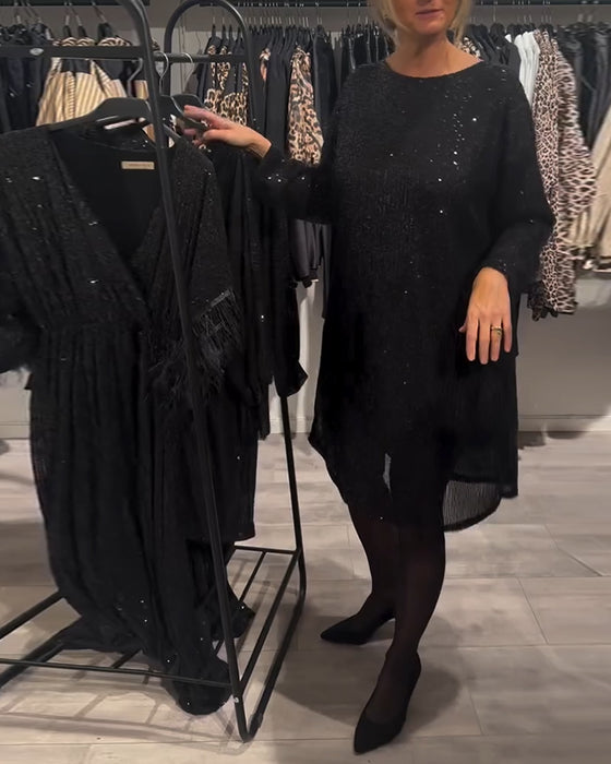 Kjole Elegant Ryggløs Paljett Med Stropper