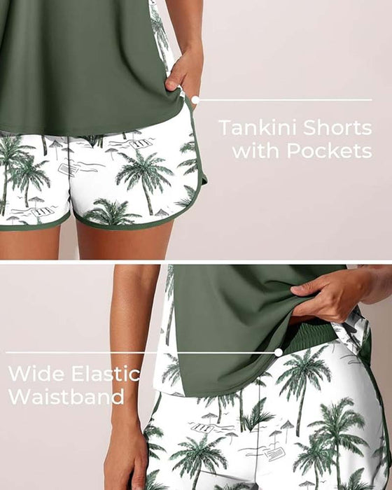 Tankini Fargeblokk Boyleg Trykt