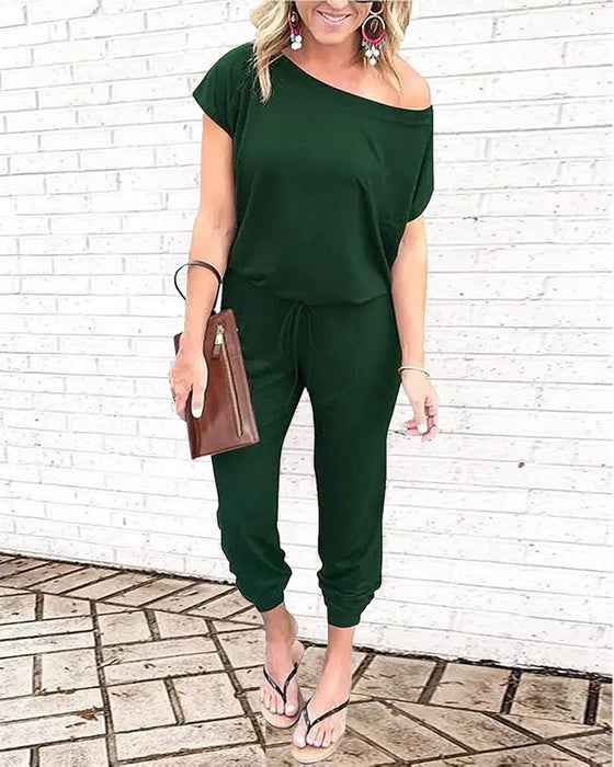 Jumpsuit Enskuldret Kortsermet