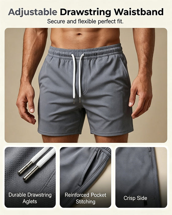 Set Stripet Polo Herre Shorts