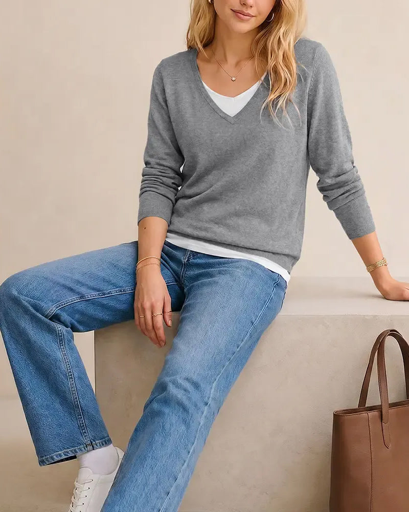 Pullover Casual Faux Todelt
