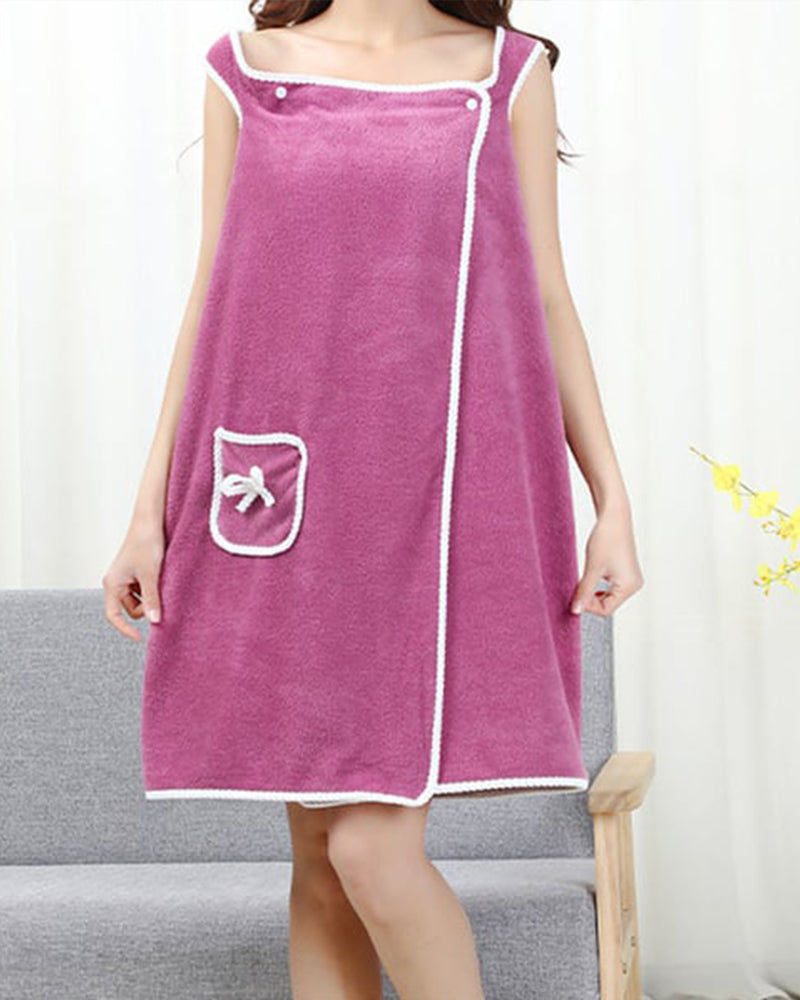 Badekåpe Dame Korall Fleece