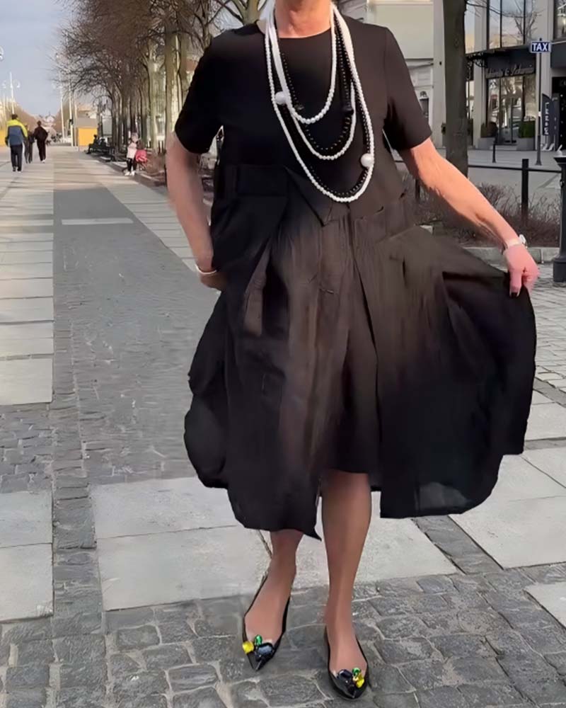 Kjole Uregelmessig Patchwork