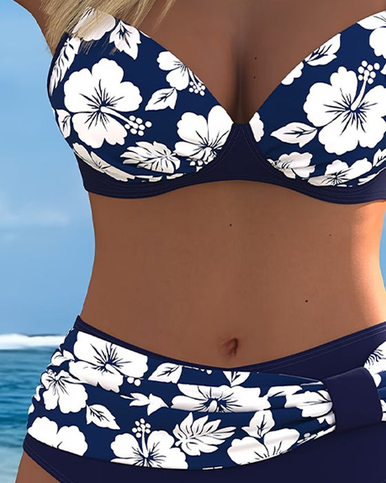 Bikinis Hibiscus Trykk Todelt
