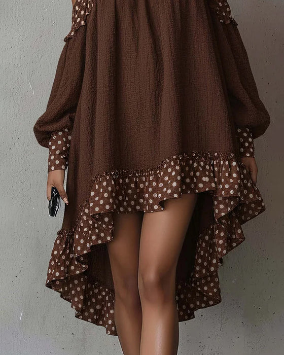 Kjole Lappverk En Skulder Uregelmessig