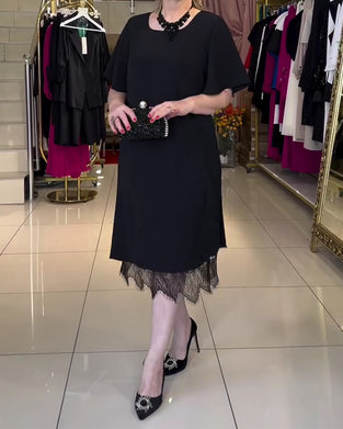 Kjole Knipling Spleising Plus Size Splitt