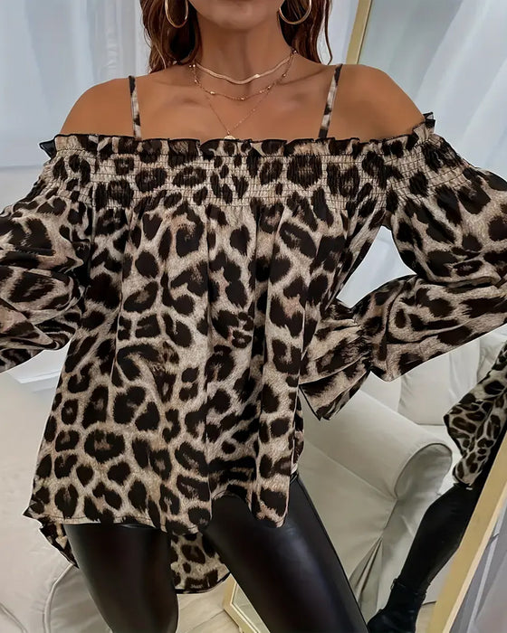 Bluse Leopardmønstret Topp