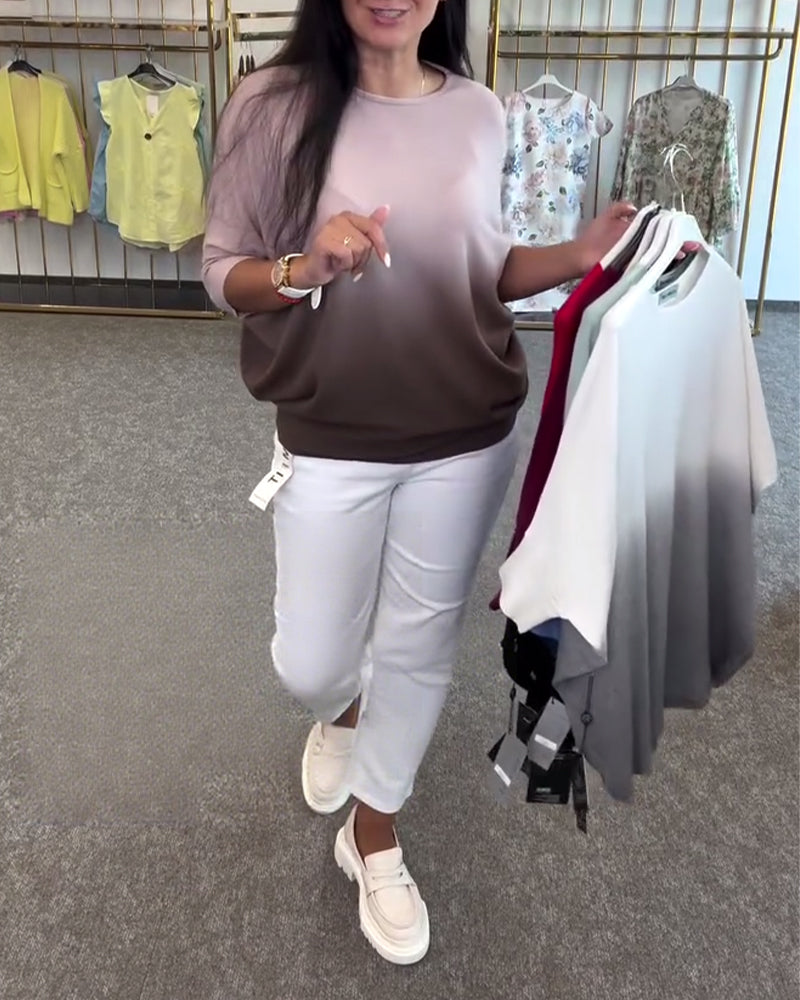 Casual Langermet Rundhalset Genser