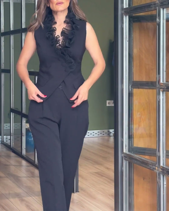 Vest – Slim Fit Med Rysjer