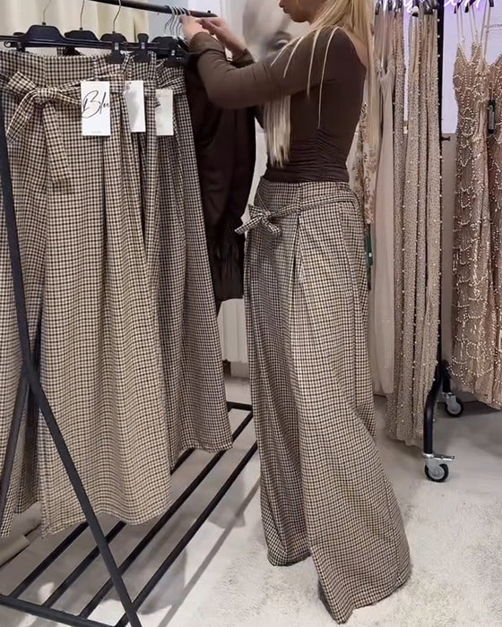 Vid Bukse I Hunde Tenner-Mønster Med ”Old Money”-Stil