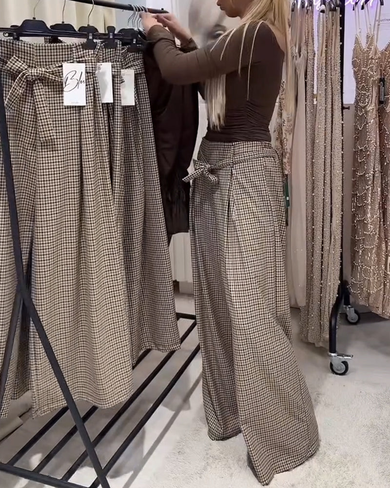 Vid Bukse I Hunde Tenner-Mønster Med ”Old Money”-Stil