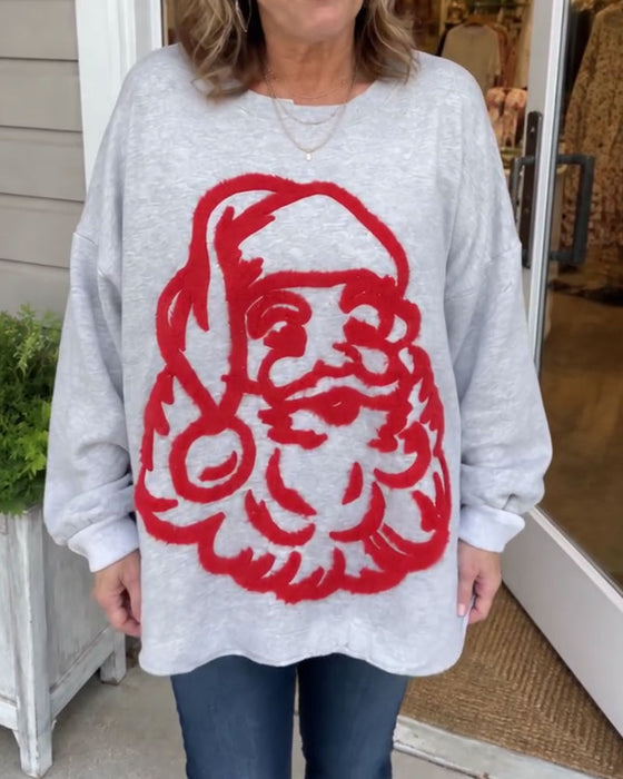 Sweatshirt Stilig Julenisse Løs