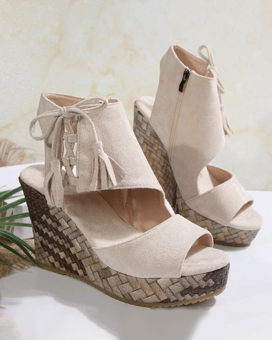 👡Sandaler Dames Åpen Tå Plattform Wedge Dusker