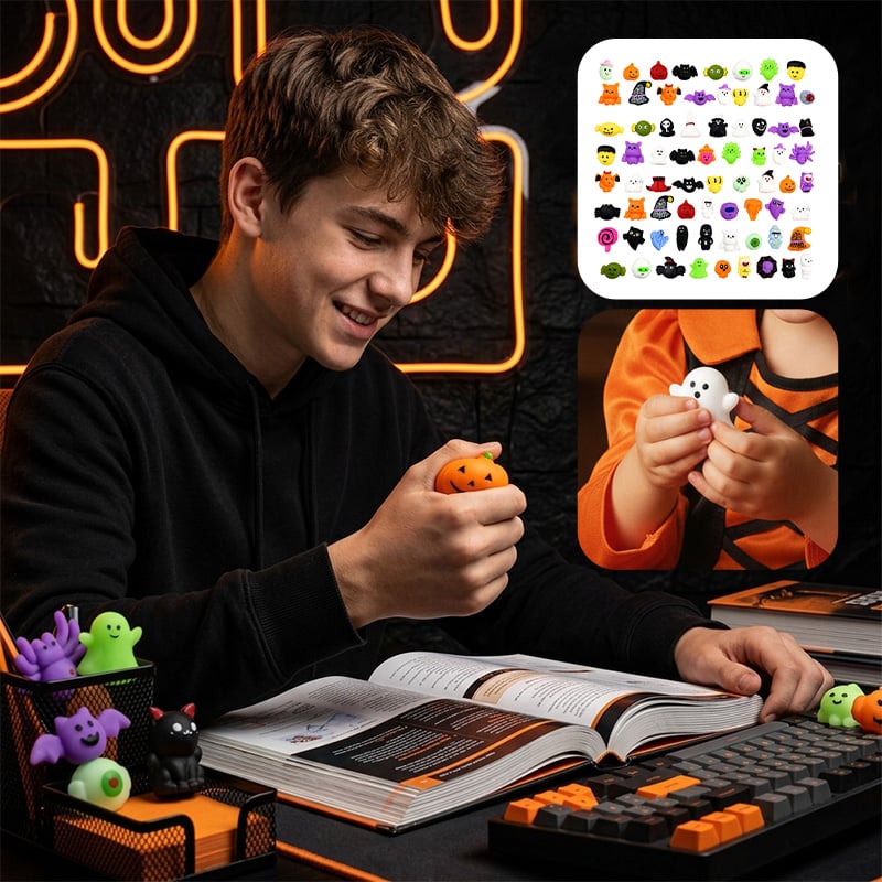 Halloween-squishies stressavlastende lekesett