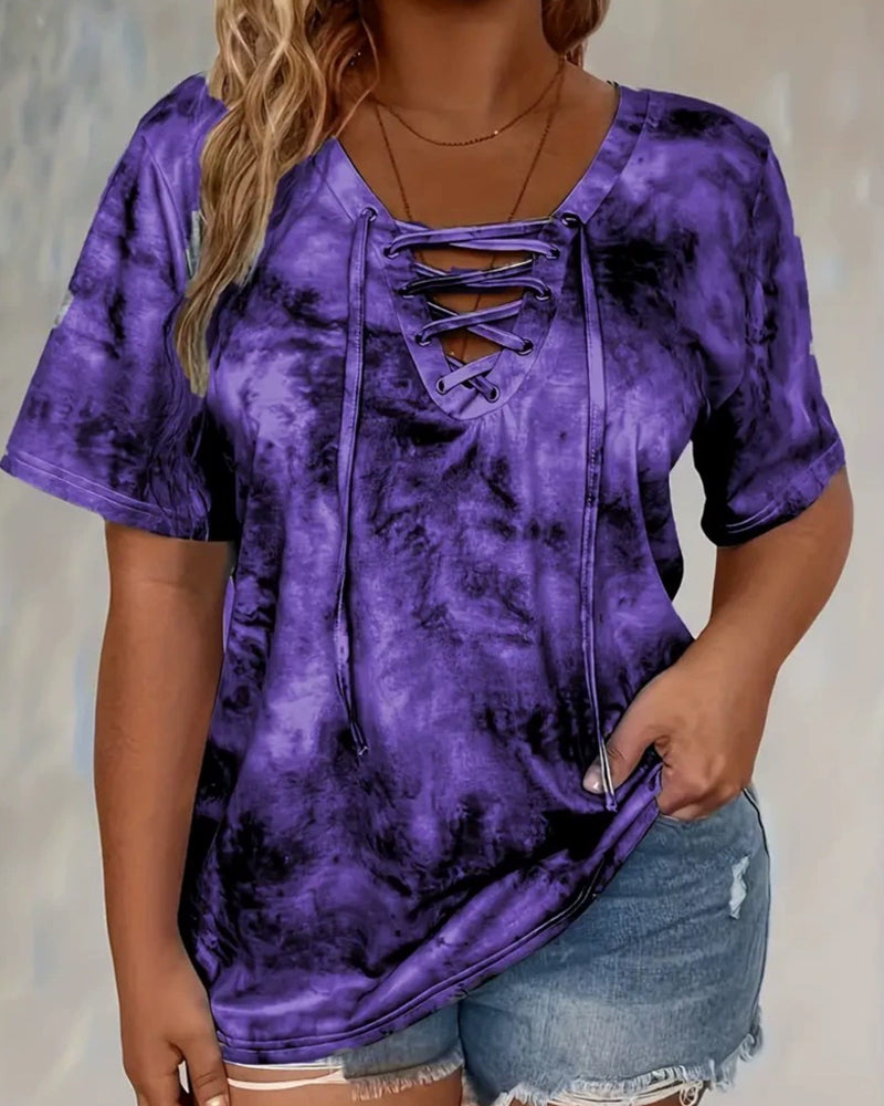 Bluse Tie-Dye Trykk