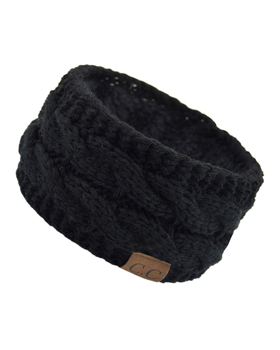 Fleece Strikket Pannebånd For Høst Og Vinter