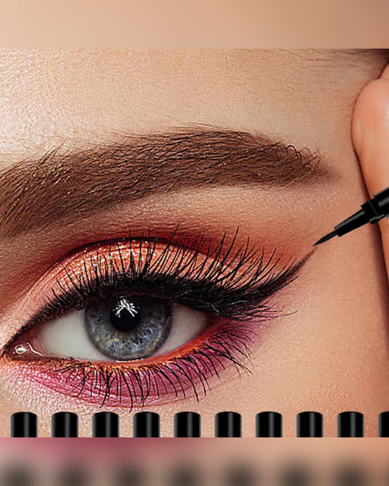 Flytende Eyeliner Vanntett Ultra Tynn Spiss Rasktørkende