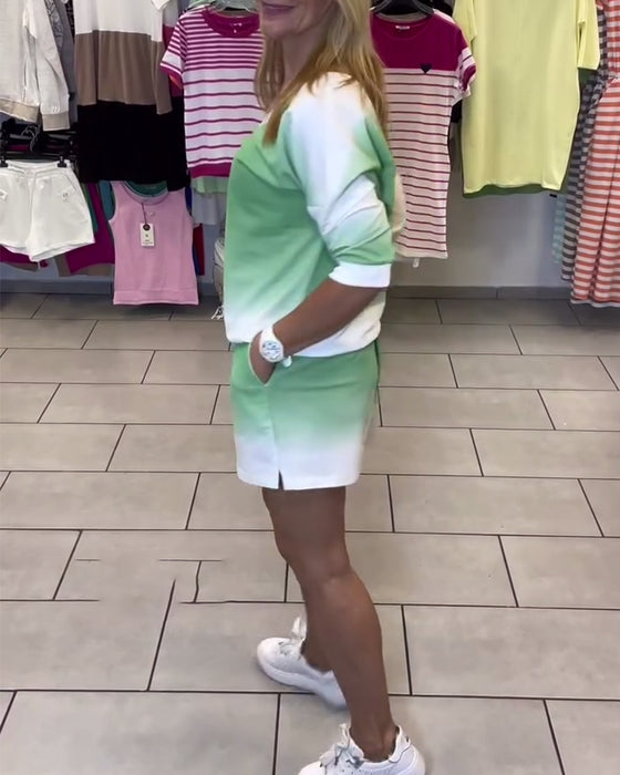 Sett Langermet V-Hals Gradient Sport