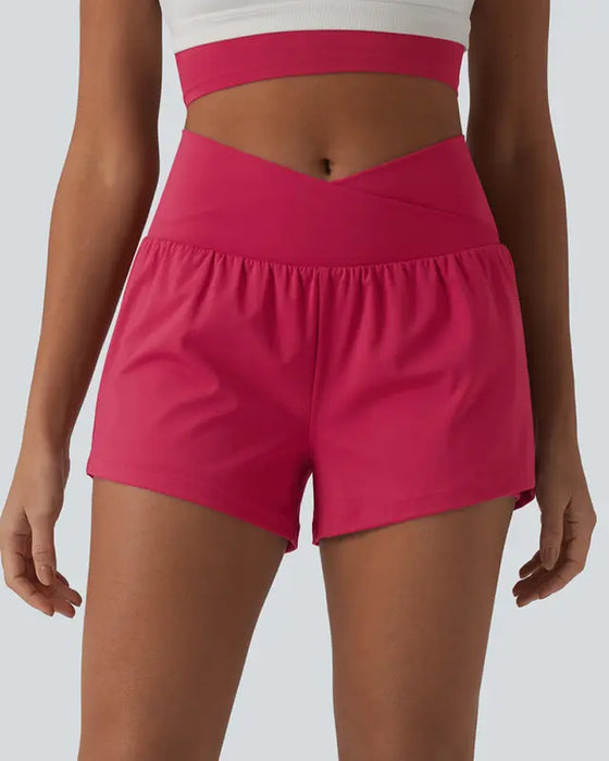 Ensfargede Shorts Middels Midje