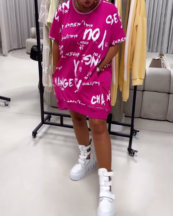 Kjole Løs Bokstavtrykk