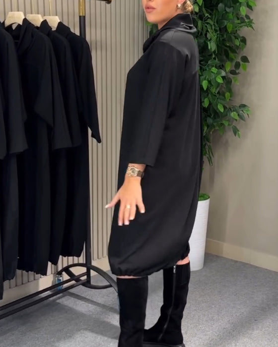 Kjole Stilig 3/4 Erme Krage