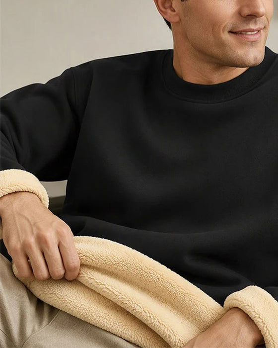 Sweatshirt Rundhalset Solid Herre