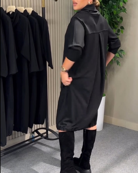 Kjole Stilig 3/4 Erme Krage