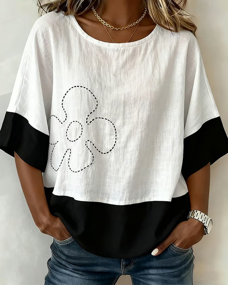 Topp Fargeblokk Blomstret