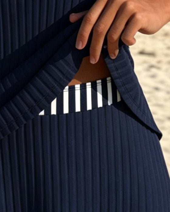 Ferie Stripet Tankini Med Tynne Stropper