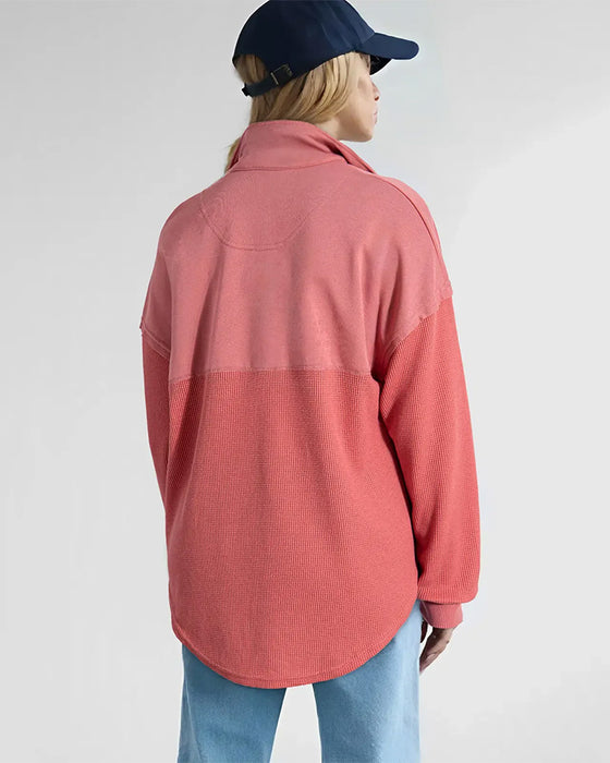 Sweatshirt Halv Glidelås Vaffel Patchwork