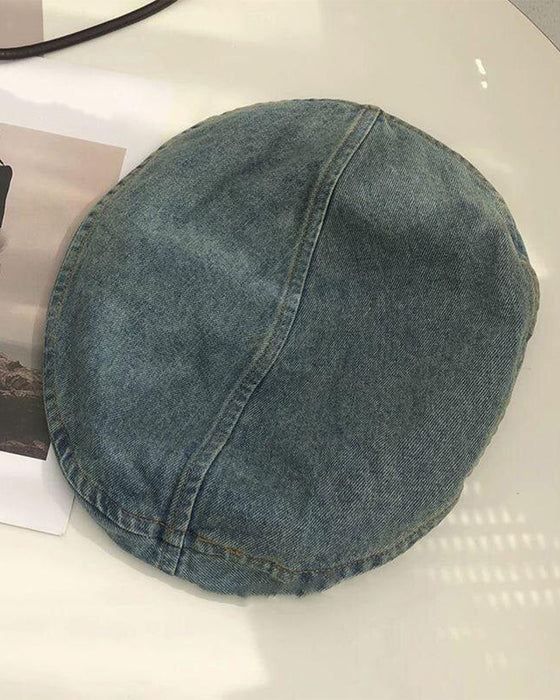 Beret Kvinner Vintage Denim