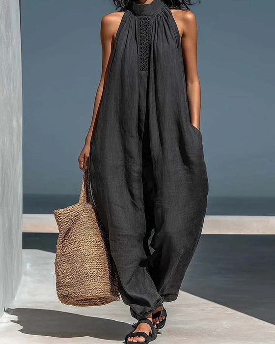 Jumpsuit Halter Hals Ermeløs