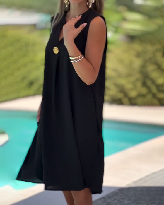 Kjole Ermeløs Casual