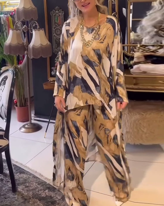 Elegant todelt sett med uregelmessig tryk