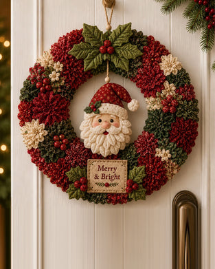 ❄️🎄 3D Stoff Piggekrans Hobbykit