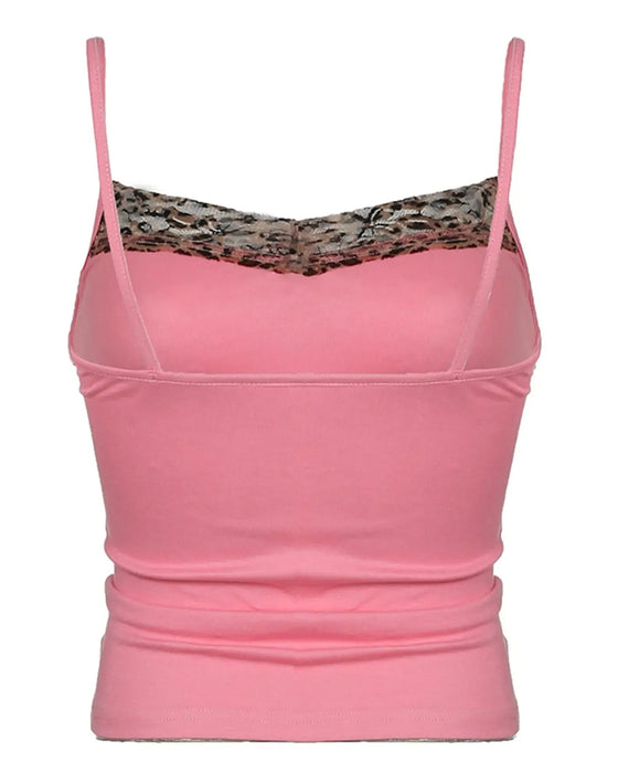 Cami Topp Spicy Jente Leopardmønster Lappeteppe